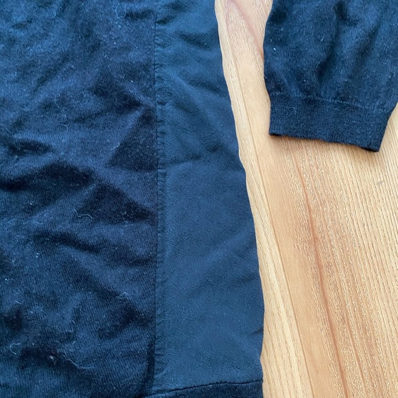 THEORY BLACK CHIFFON BACK KNIT TOP with CASHMERE Medium - Picture 5 of 7